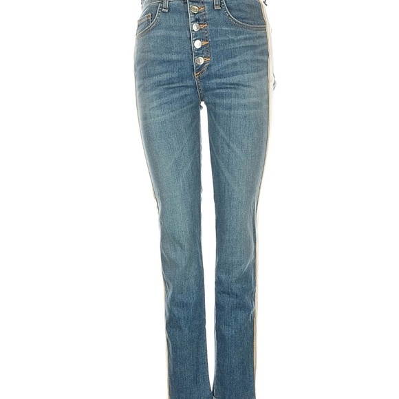 Veronica Beard Denim - verionica beard debbie 10” skinny jeans button fly size 27/4 blue side stripe